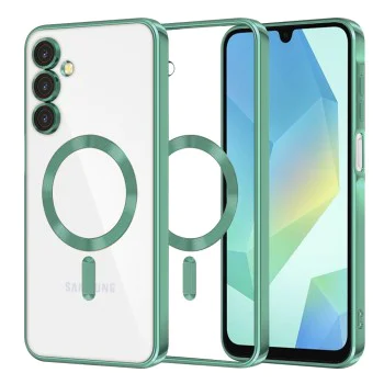 Калъф за Samsung Galaxy A16 4G / A16 5G - Luxury Crystal MagSafe - Светло зелен