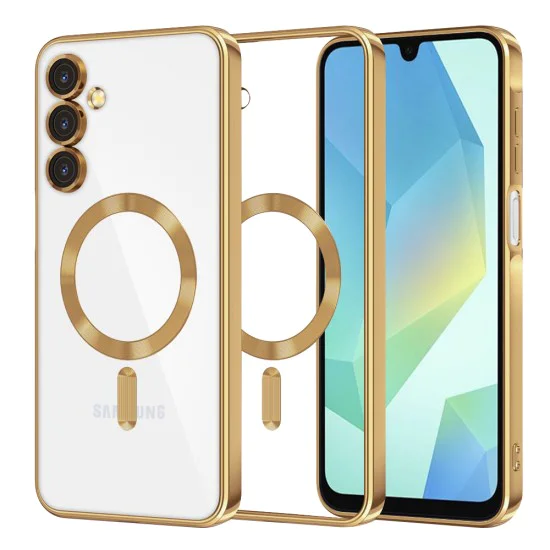 Калъф за Samsung Galaxy A16 4G / A16 5G - Luxury Crystal MagSafe - Златен