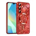Калъф за Samsung Galaxy A16 4G / A16 5G - Luxury Glitter MagSafe - Червен