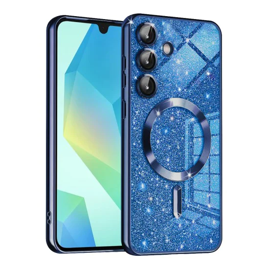 Калъф за Samsung Galaxy A16 4G / A16 5G - Luxury Glitter MagSafe - Deep Blue