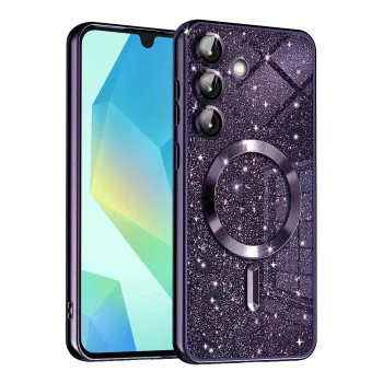 Калъф за Samsung Galaxy A16 4G / A16 5G - Luxury Glitter MagSafe - Deep Purple