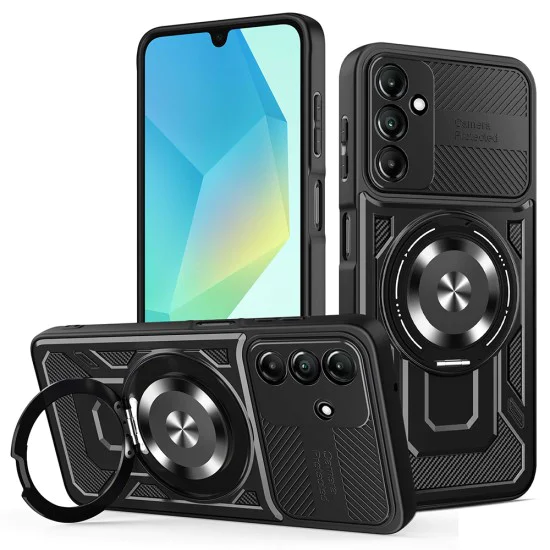 Калъф за Samsung Galaxy A16 4G / A16 5G - RuggedCam - Черен