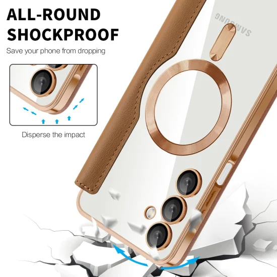 Калъф за Samsung Galaxy A16 4G / A16 5G - SmartMag Book Case - Кафяв