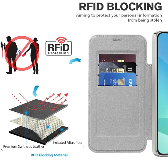Калъф за Samsung Galaxy A16 4G / A16 5G - SmartMag Book Case - Сив