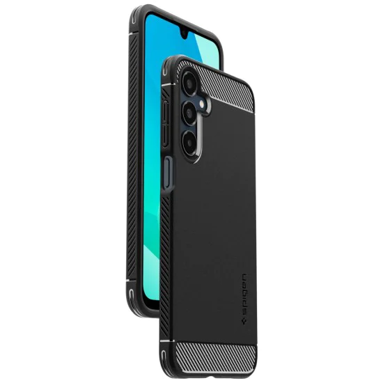 Калъф за Samsung Galaxy A16 4G / A16 5G - Spigen - Rugged Armor - Черен