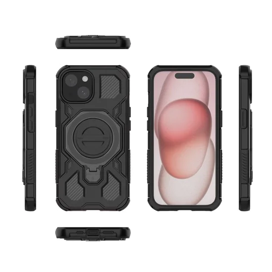 Калъф за Samsung Galaxy A16 4G / A16 5G – Techsuit Carbon Shield PRO – Опушен черен