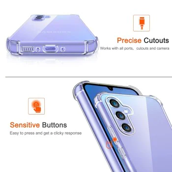 Калъф за Samsung Galaxy A16 4G / A16 5G - Удароустойчив Прозрачен Прозрачен Силиконов - Прозрачен