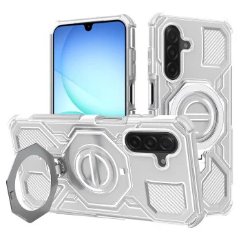 Калъф за Samsung Galaxy A17 5G / A17 4G – Techsuit Carbon Shield PRO – Прозрачно бял