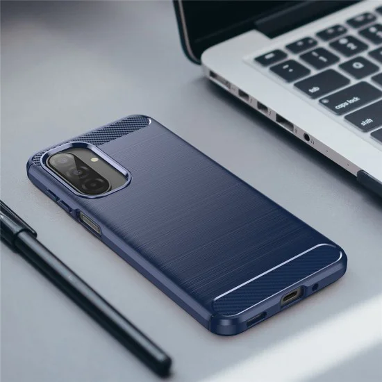 Калъф за Samsung Galaxy A17 5G / A17 4G - Techsuit - Carbon Silicone - Син