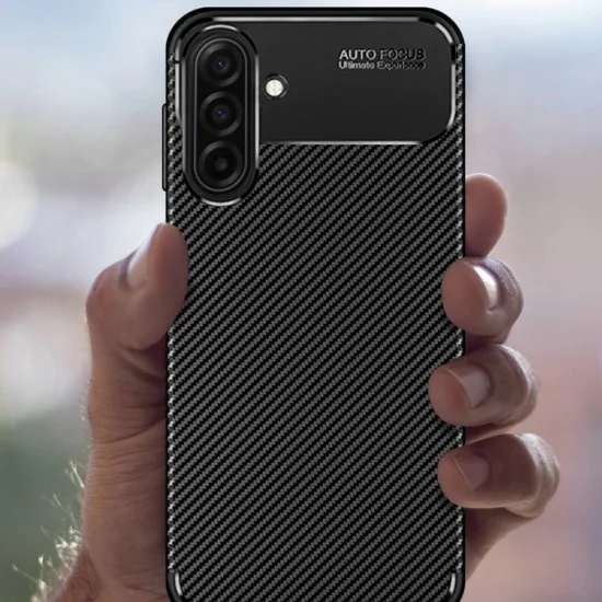 Калъф за Samsung Galaxy A17 5G / A17 4G - Techsuit - CarbonFiber - Черен