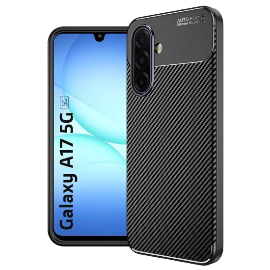 Калъф за Samsung Galaxy A17 5G / A17 4G - Techsuit - CarbonFiber - Черен