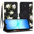 Калъф за Samsung Galaxy A17 5G / A17 4G - Techsuit - FlipCraft -Цветя на зората - Черен