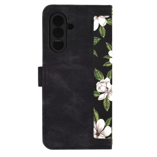 Калъф за Samsung Galaxy A17 5G / A17 4G - Techsuit - FlipCraft -Цветя на зората - Черен