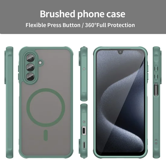 Калъф за Samsung Galaxy A17 5G / A17 4G - Techsuit - HaloFrost II MagSafe - Зелен
