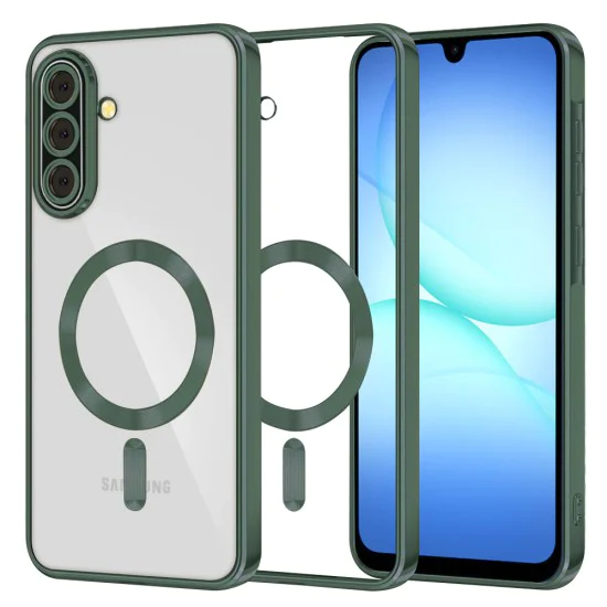 Калъф за Samsung Galaxy A17 5G / A17 4G - Techsuit - Luxury Crystal MagSafe - Тъмно Зелен