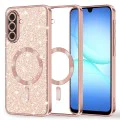 Калъф за Samsung Galaxy A17 5G / A17 4G - Techsuit - Luxury Glitter MagSafe - Розово злато