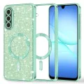 Калъф за Samsung Galaxy A17 5G / A17 4G - Techsuit - Luxury Glitter MagSafe - Светло Зелен