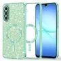 Калъф за Samsung Galaxy A17 5G / A17 4G - Techsuit - Luxury Glitter MagSafe - Светло Зелен