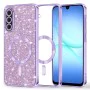 Калъф за Samsung Galaxy A17 5G / A17 4G - Techsuit - Luxury Glitter MagSafe - Светло лилав