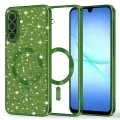 Калъф за Samsung Galaxy A17 5G / A17 4G - Techsuit - Luxury Glitter MagSafe - Тъмно Зелен