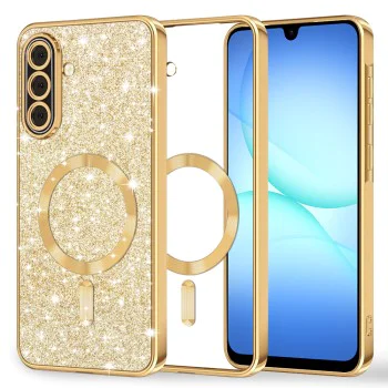 Калъф за Samsung Galaxy A17 5G / A17 4G - Techsuit - Luxury Glitter MagSafe - Златист