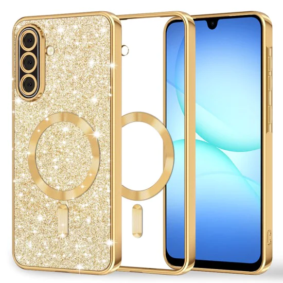 Калъф за Samsung Galaxy A17 5G / A17 4G - Techsuit - Luxury Glitter MagSafe - Златист