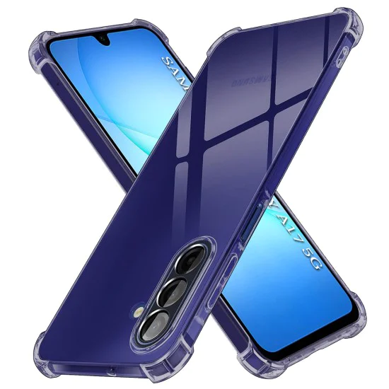 Калъф за Samsung Galaxy A17 5G / A17 4G - Techsuit - Shockproof Clear Silicone - Опушено Черен