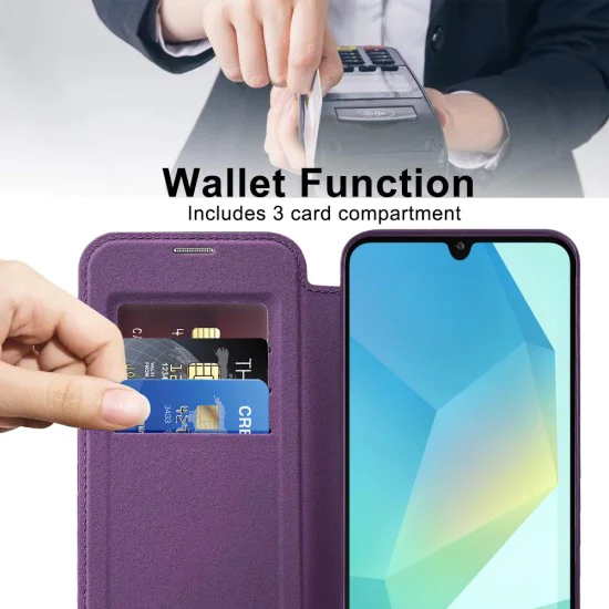 Калъф за Samsung Galaxy A17 5G / A17 4G - Techsuit - SmartMag Book Case - Лилав