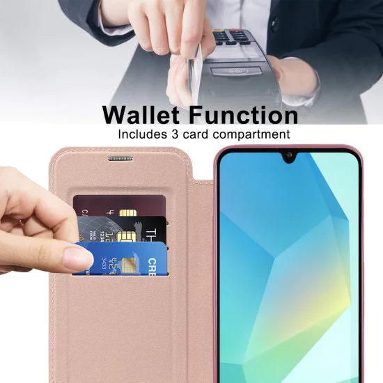 Калъф за Samsung Galaxy A17 5G / A17 4G - Techsuit - SmartMag Book Case - Розов