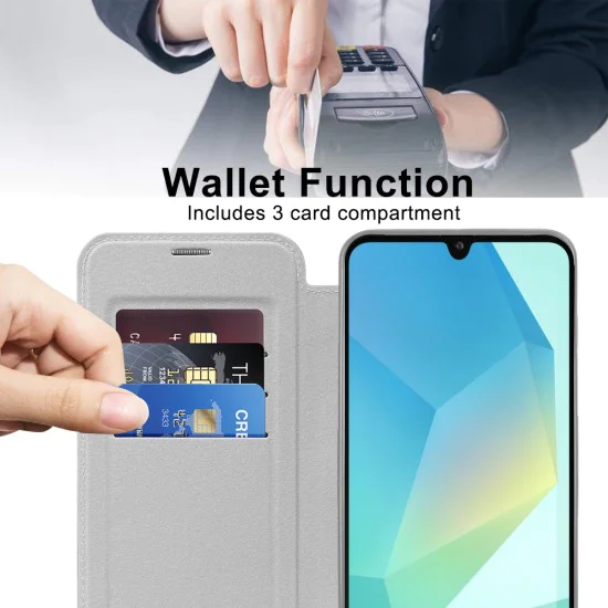 Калъф за Samsung Galaxy A17 5G / A17 4G - Techsuit - SmartMag Book Case - Сив