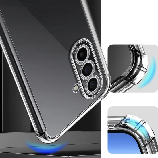 Калъф за Samsung Galaxy A17 5G / A17 4G - Techsuit - Удароустойчив Clear Silicone - Прозрачен