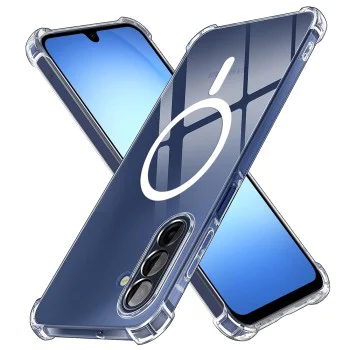 Калъф за Samsung Galaxy A17 5G / A17 4G - Techsuit - Удароустойчив Clear Siliconeов MagSafe - Прозрачен