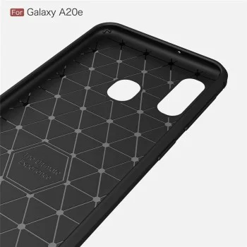 Калъф за Samsung Galaxy A20e - Carbon Silicone - Черен