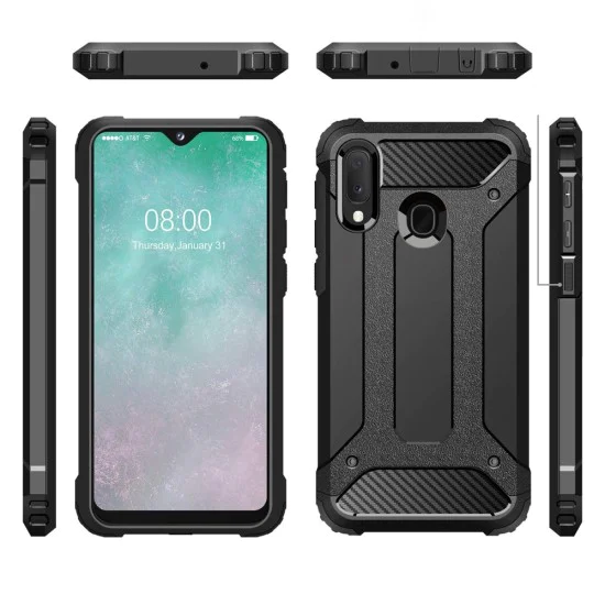 Калъф за Samsung Galaxy A20e - Hybrid Armor - Черен