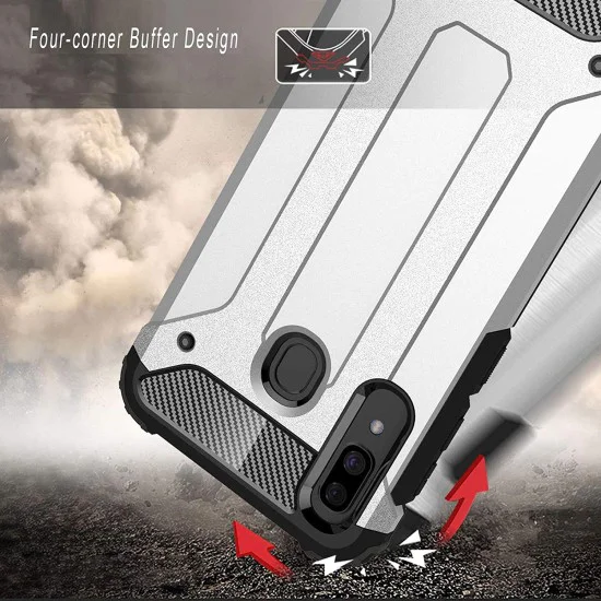 Калъф за Samsung Galaxy A20e - Hybrid Armor - Черен