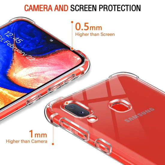 Калъф за Samsung Galaxy A20e - Удароустойчив Прозрачен Силиконов - Прозрачен