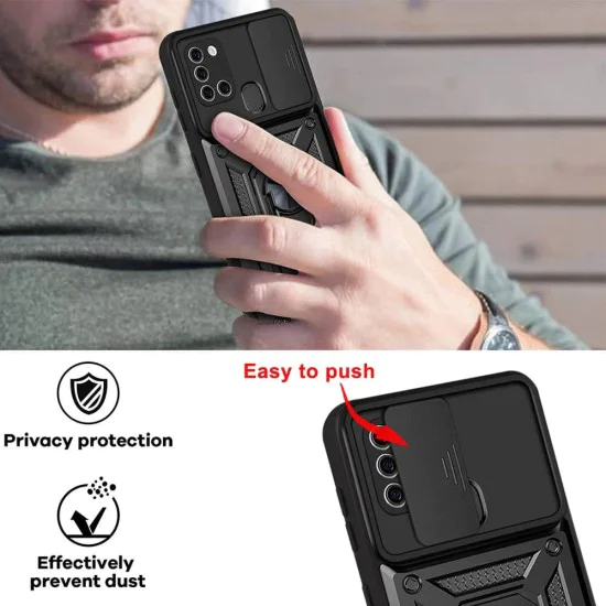 Калъф за Samsung Galaxy A21s - CamShield Series - черен