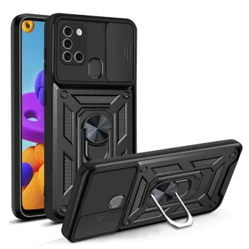 Калъф за Samsung Galaxy A21s - CamShield Series - черен