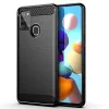 Калъф за Samsung Galaxy A21s - Carbon Silicone - Черен