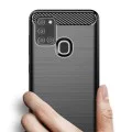 Калъф за Samsung Galaxy A21s - Carbon Silicone - Черен