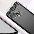 Калъф за Samsung Galaxy A21s - Carbon Silicone - Черен