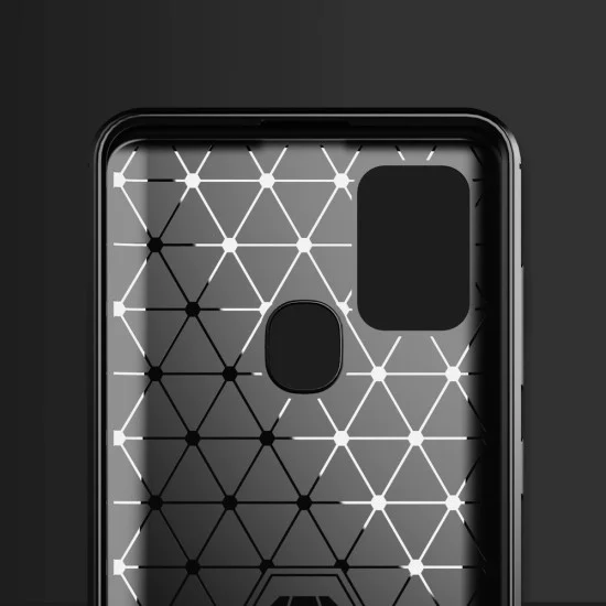 Калъф за Samsung Galaxy A21s - Carbon Silicone - Черен