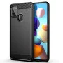 Калъф за Samsung Galaxy A21s - Carbon Silicone - Черен