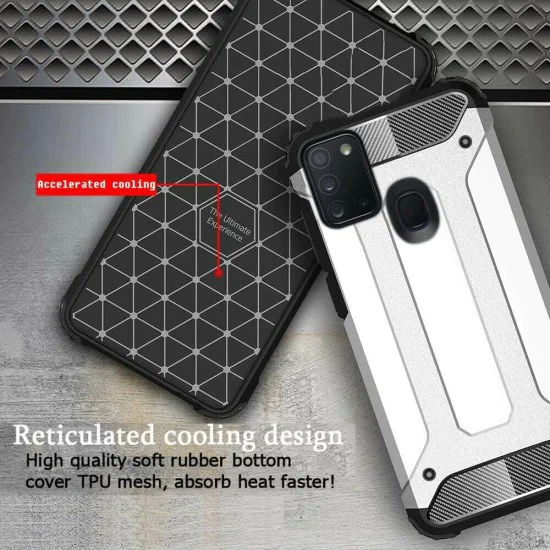 Калъф за Samsung Galaxy A21s - Hybrid Armor - Черен