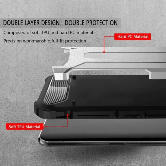 Калъф за Samsung Galaxy A21s - Hybrid Armor - Черен