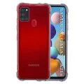 Калъф за Samsung Galaxy A21s - Techsuit - Удароустойчив Clear Silicone - Опушено Черен