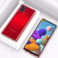 Калъф за Samsung Galaxy A21s - Удароустойчив Прозрачен Силиконов - Прозрачен