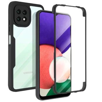 Калъф за Samsung Galaxy A22 5G + Протектор - ColorVerse 360 ​​Series - Черен