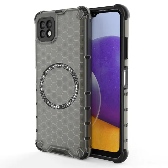 Калъф за Samsung Galaxy A22 5G - Techsuit - HoneyComb Shield MagSafe - Черен