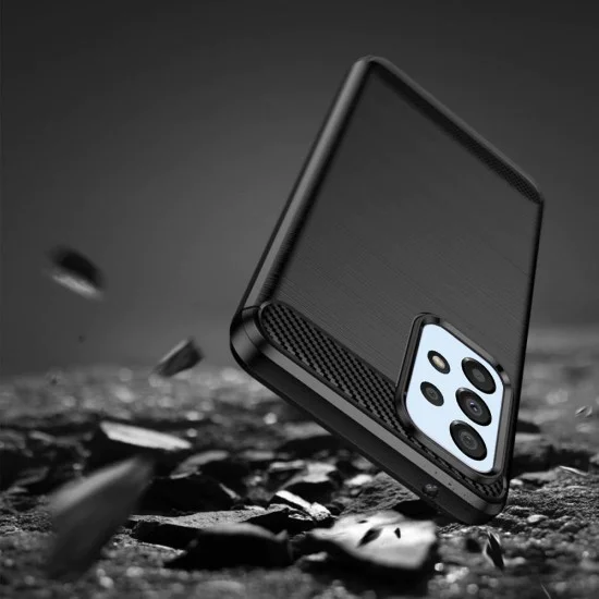 Калъф за Samsung Galaxy A23 4G / A23 5G - Carbon Silicone - Черен